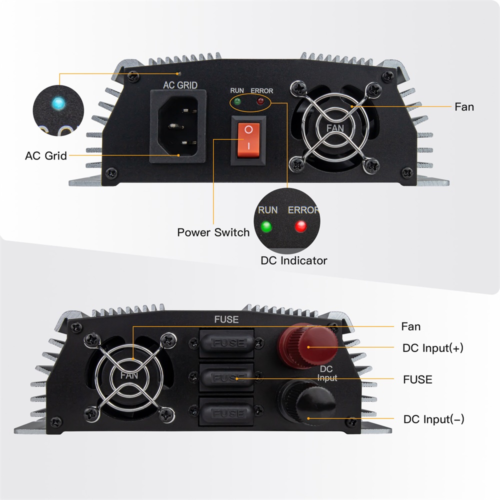 1000-1400W 그리드 타이 마이크로 태양광 인버터 - Micro Inverter 1400W Solar Grid Tie 리뷰 및 가격