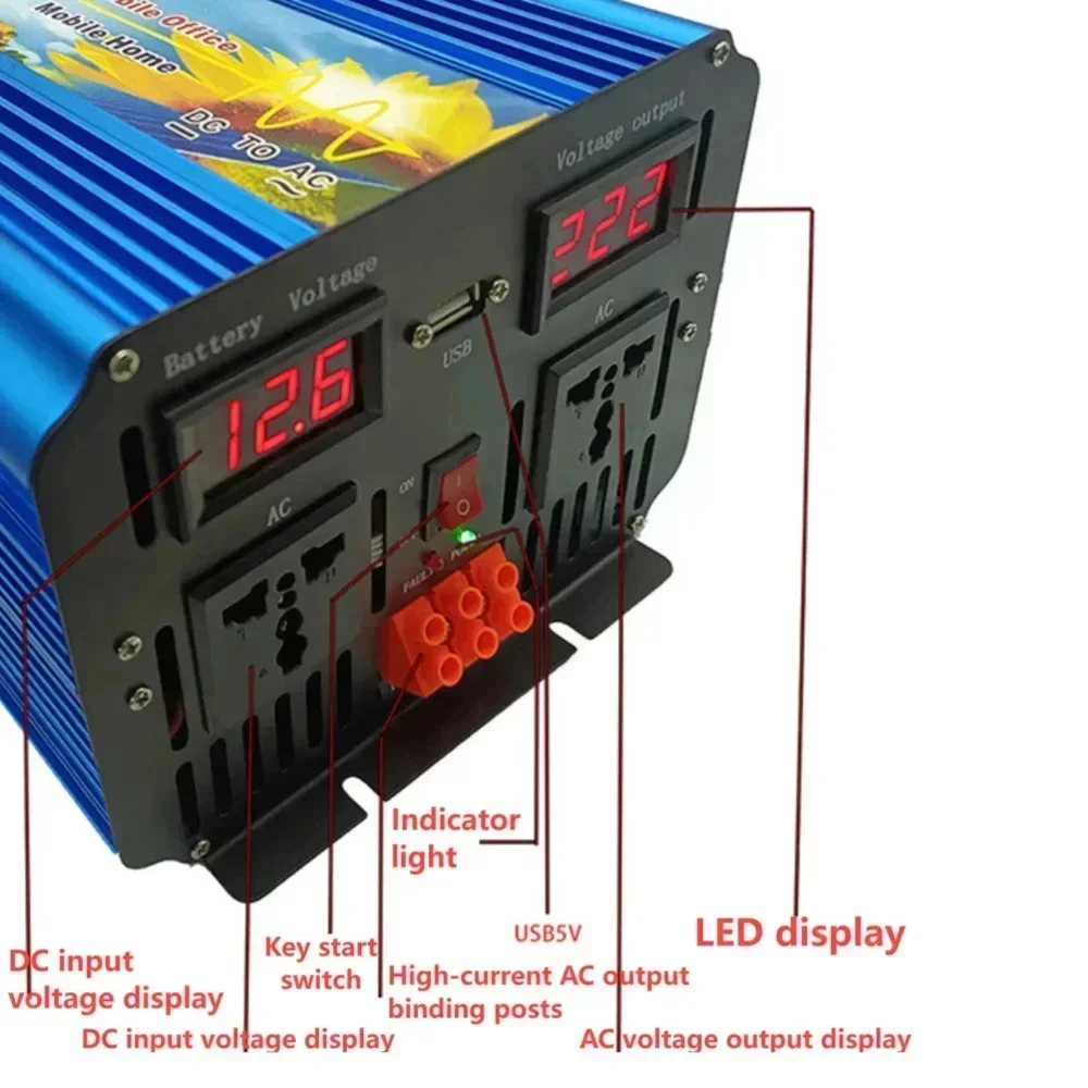 5000W, 12V, 24V, 36V, 48V, 60V - Pure Sine Wave Inverter 5000W 48V 220V 리뷰 및 가격
